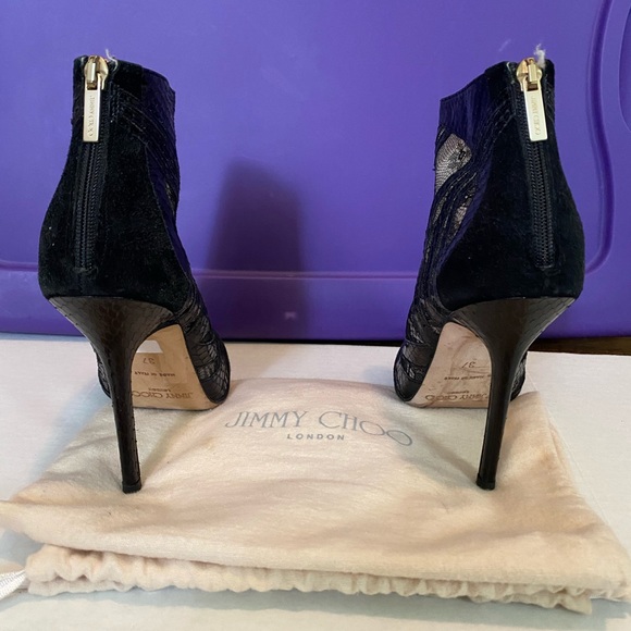 AUTHENTIC Jimmy Choo ankle peep toe boots. PURCHASED IN LONDON - Picture 9 of 10